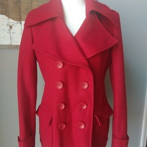 NY & Co xsmall red short peacoat